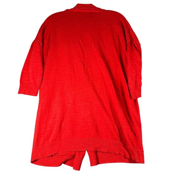 Caslon Womens M Open Front Red Cardigan Sweater With Pockets Soft Lightweight - Picture 6 of 6